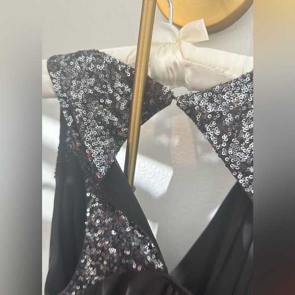 Silk Romper Grey Sequin Details ✨🖤 Rebecca Taylor - Picture 4 of 9